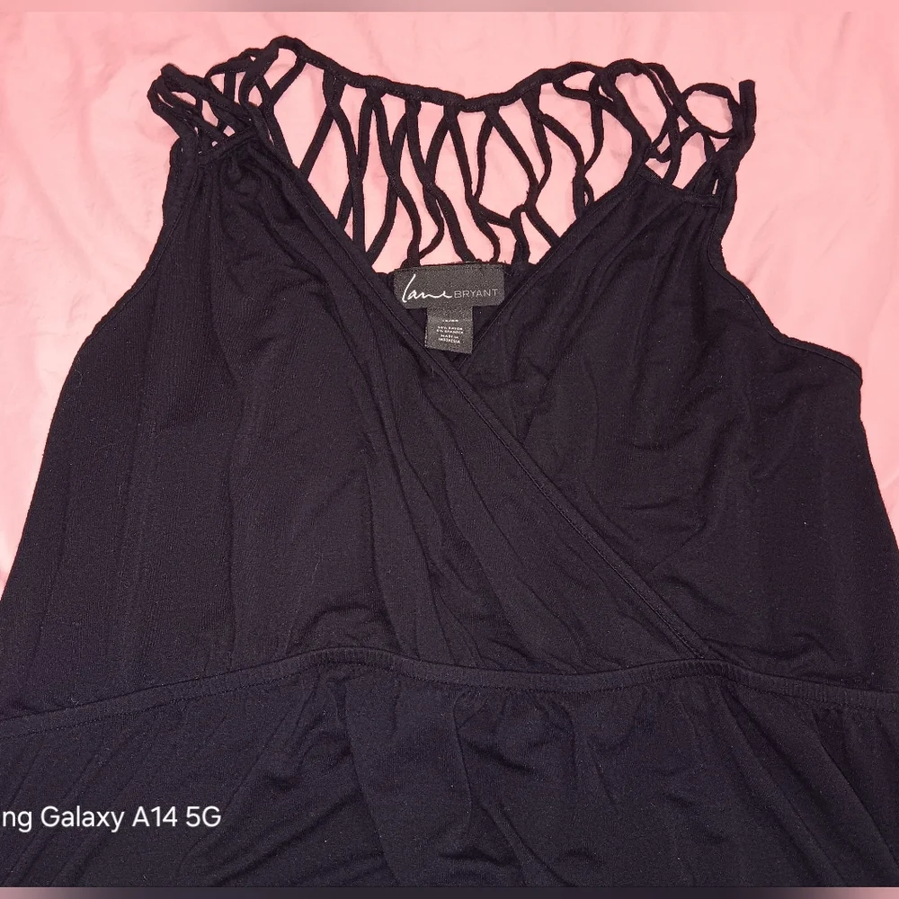 Lane Bryant Slinky Sexy Black Maxi Dress Sz 18/20 - Picture 8 of 9